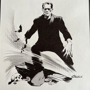 Frankenstein Monster Art Print 11x14